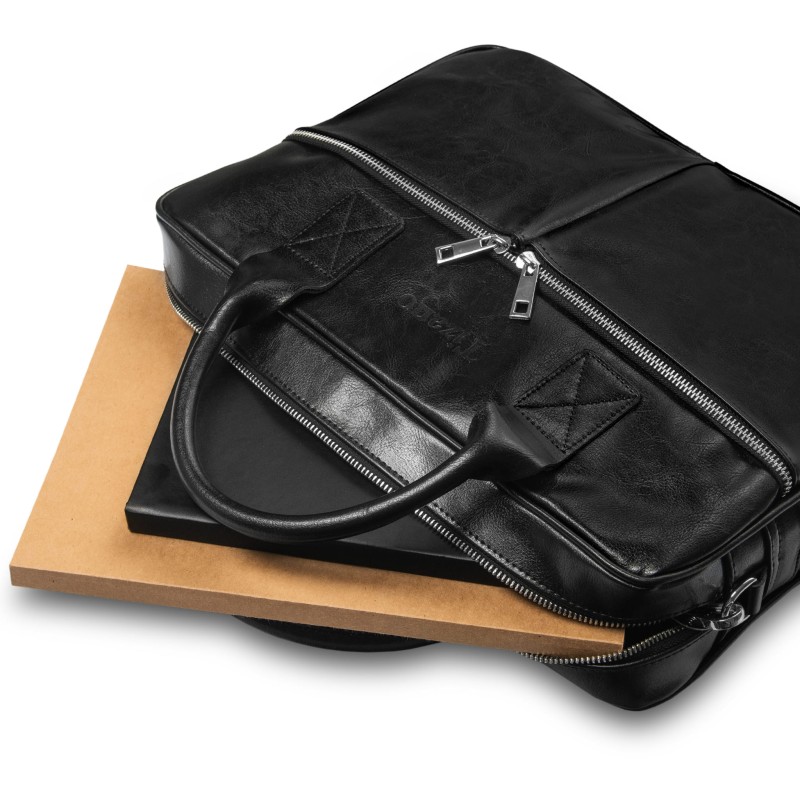 Skórzana torba męska TM11 czarna