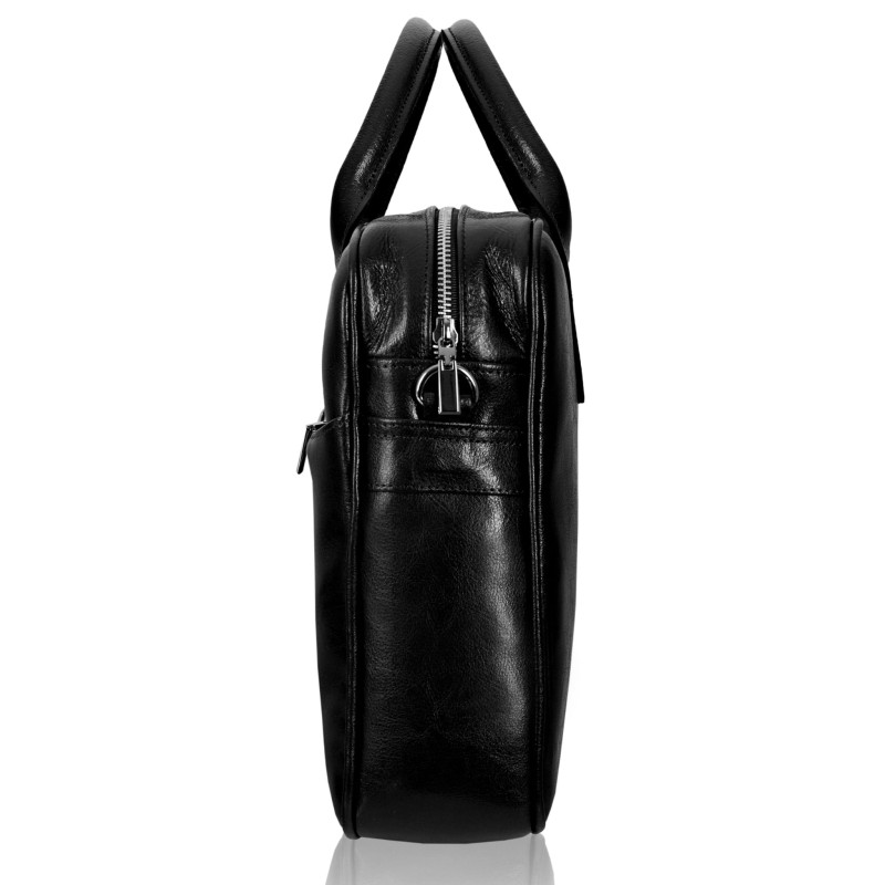 Skórzana torba męska TM11 czarna