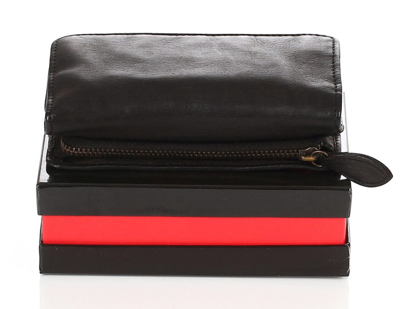 skórzany portfel damski Indyjska skóra