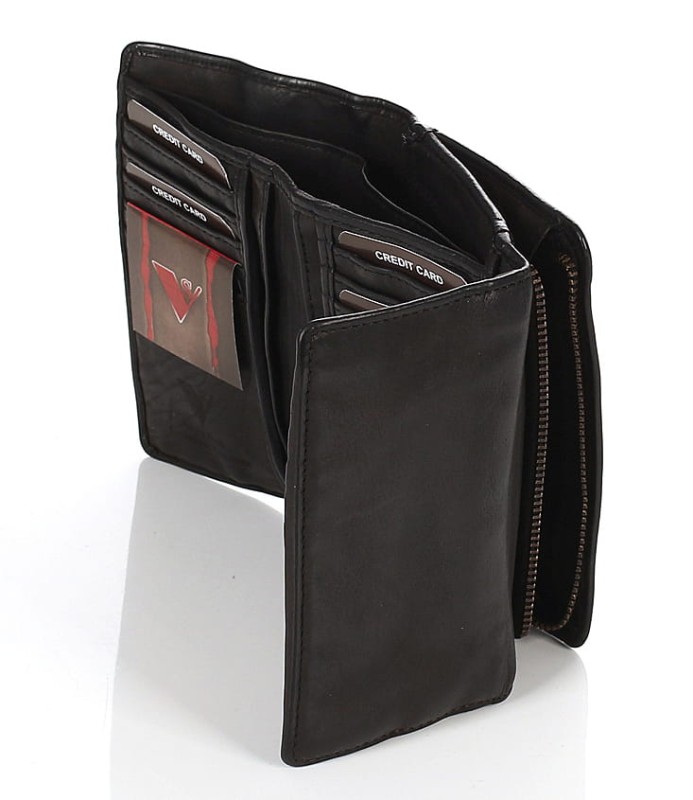 skórzany portfel damski Indyjska skóra