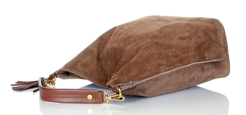 VERA PELLE Włoska zamszowa torebka