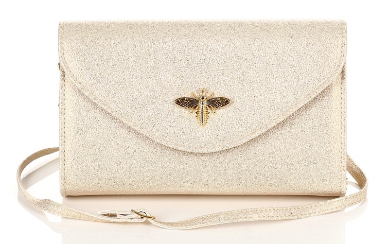 złota duża kopertówka Ważka