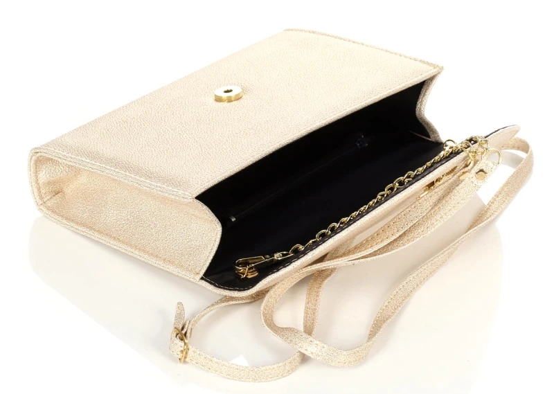 złota duża kopertówka Ważka