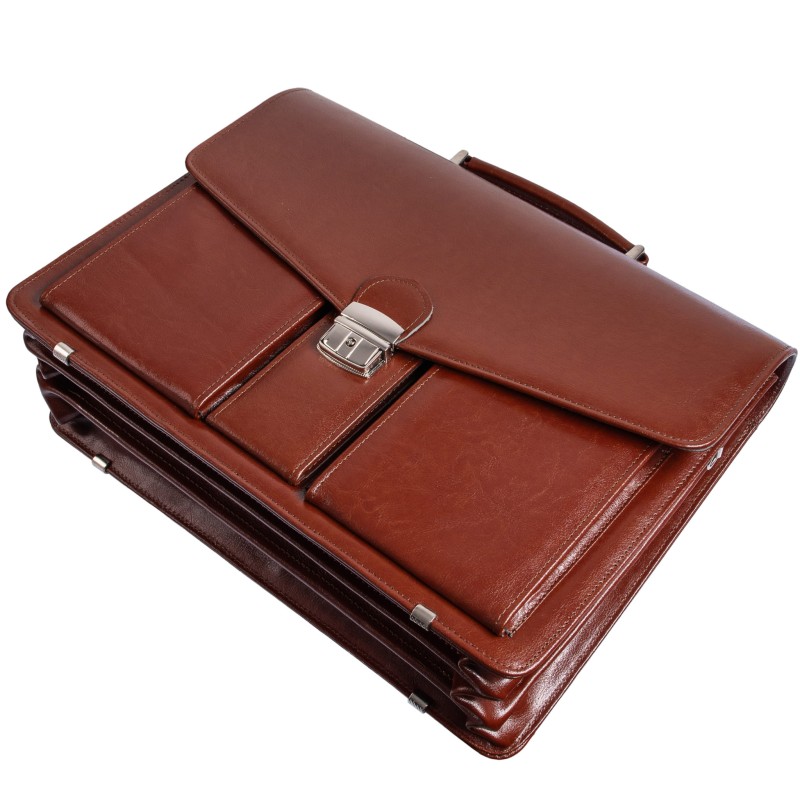 Skórzana Aktówka Męska na Laptopa