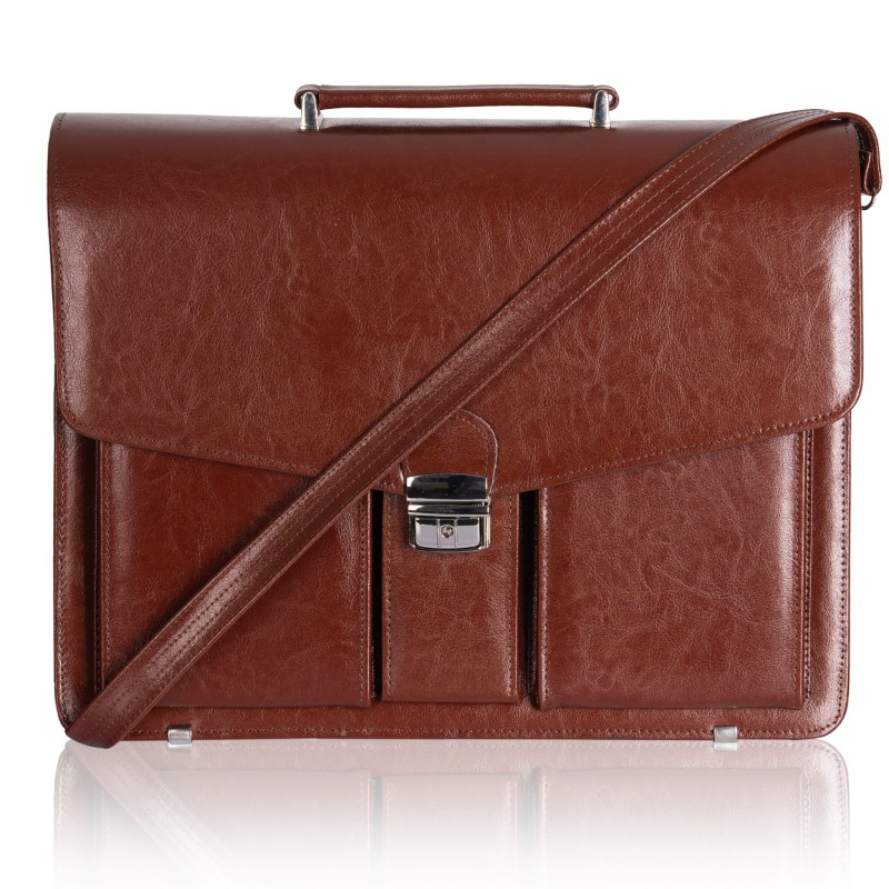 Skórzana Aktówka Męska na Laptopa