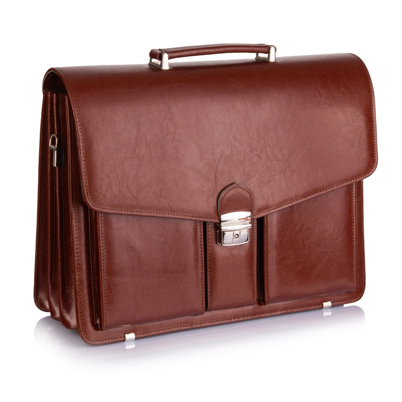 Skórzana Aktówka Męska na Laptopa