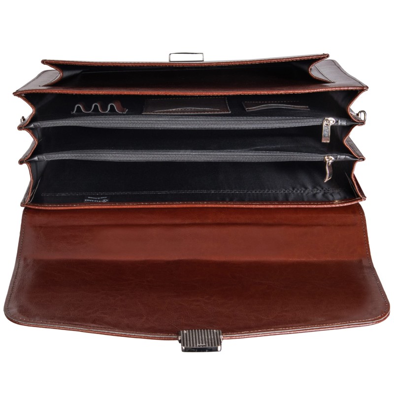 Brązowa aktówka skórzana TS11