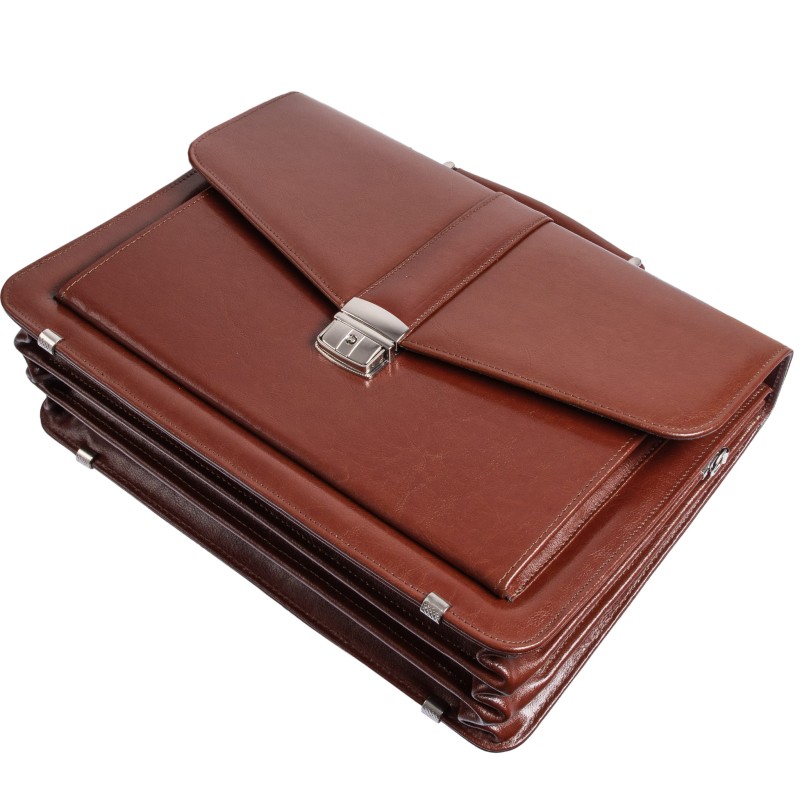 Brązowa aktówka skórzana TS11