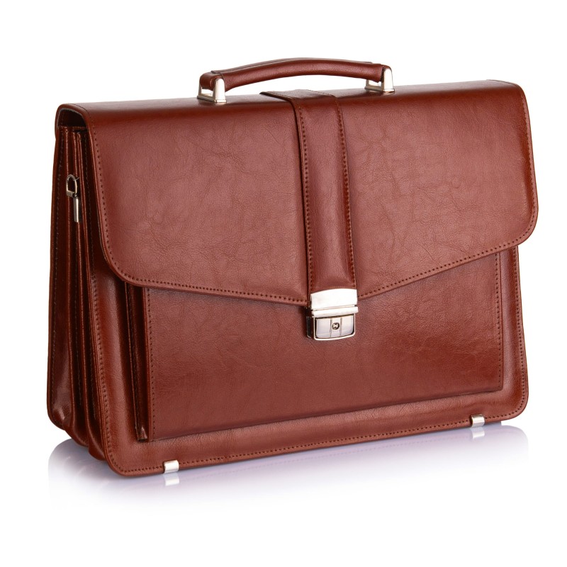 Brązowa aktówka skórzana TS11