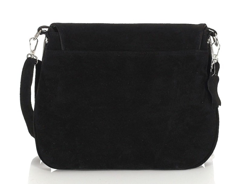 Vera Pelle Włoska zamszowa listonoszka z frędzlem