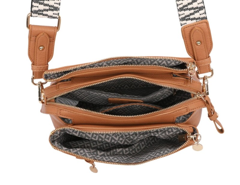 Lulu Castagnette Pojemna torebka listonoszka 3 komory