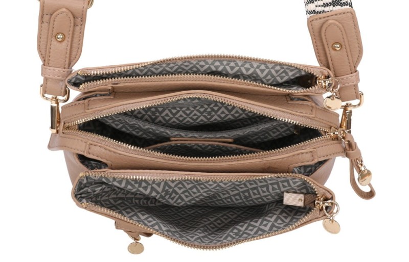 Lulu Castagnette Pojemna torebka listonoszka 3 komory