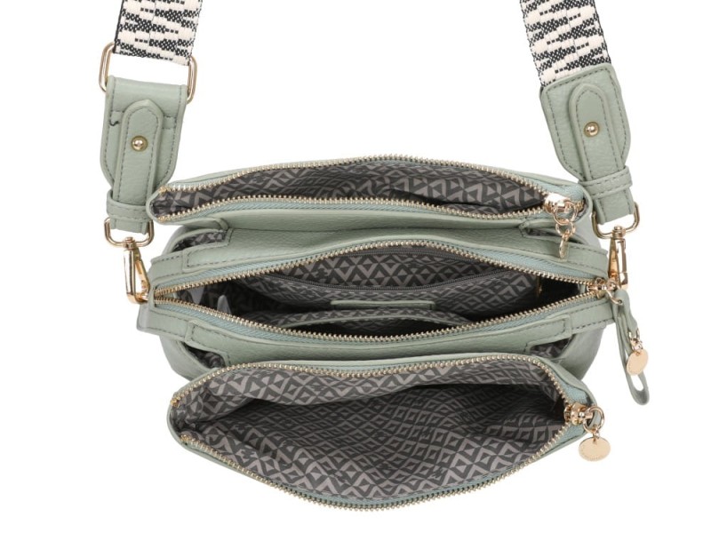 Lulu Castagnette Pojemna torebka listonoszka 3 komory