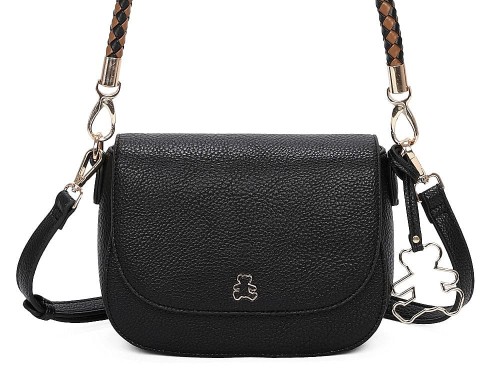 Cudowna torebka listonoszka z klapą Dwa paski Misie