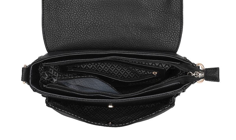 Lulu Castagnette Duża pojemna torebka listonoszka z klapą