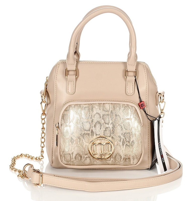 Monnari Beżowa zgrabna torebka Listonoszka Plecak 3w1