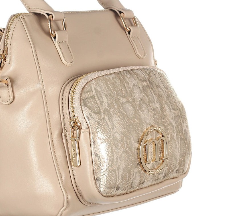 Monnari Beżowa zgrabna torebka Listonoszka Plecak 3w1