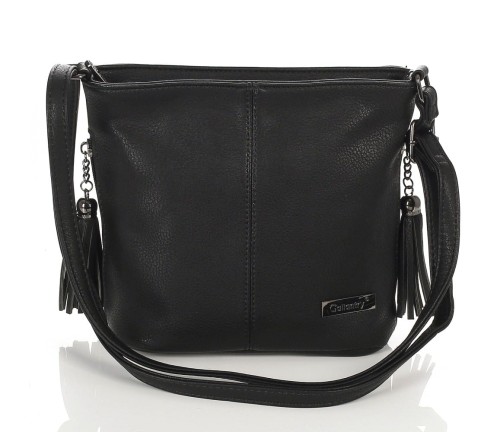 Gallantry Paris Czarna torebka listonoszka na długim pasku