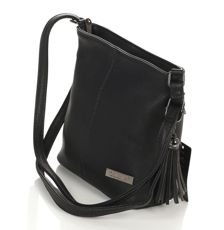 Gallantry Paris Czarna torebka listonoszka na długim pasku