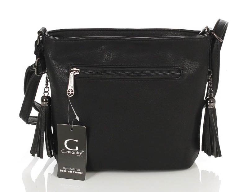 Gallantry Paris Czarna torebka listonoszka na długim pasku