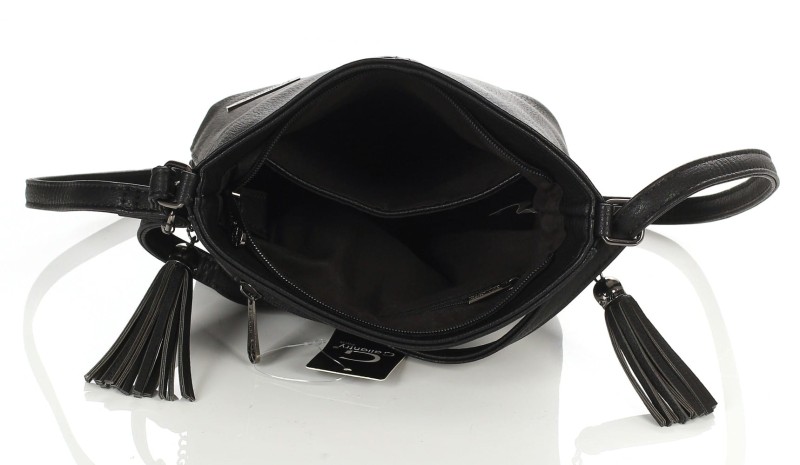 Gallantry Paris Czarna torebka listonoszka na długim pasku