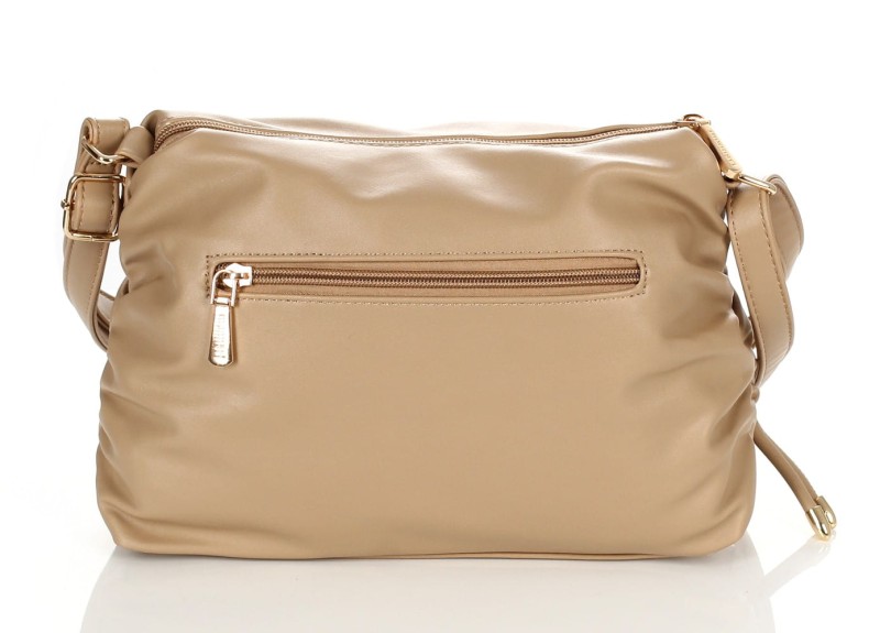 Monnari torebka listonoszka Wstawka zamsz Beżowa