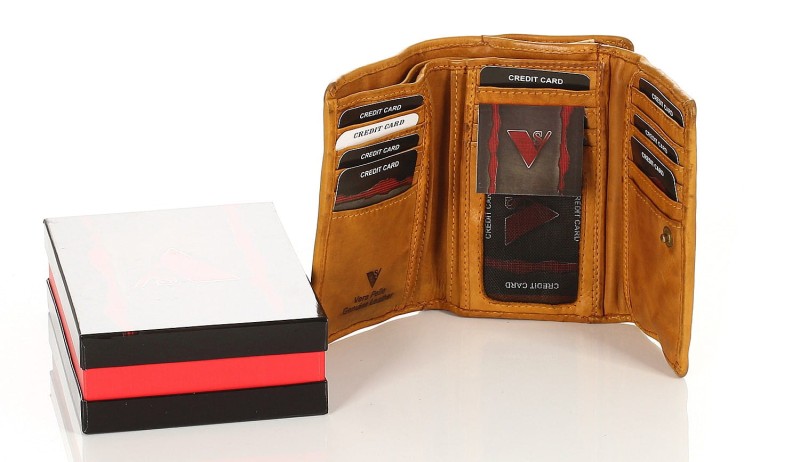 Cudowny skórzany portfel damski Indyjska skóra