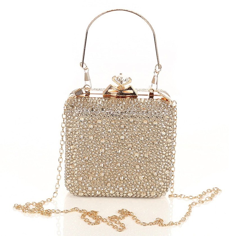 Piękna złota torebka wizytowa Kopertówka PUZDERKO