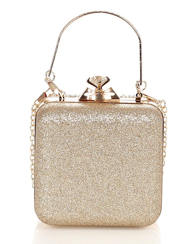 Piękna złota torebka wizytowa Kopertówka PUZDERKO