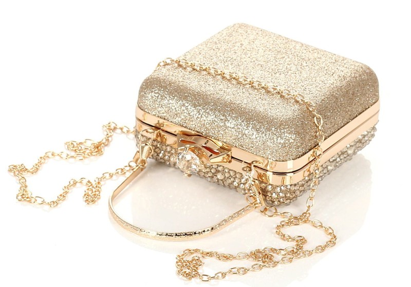 Piękna złota torebka wizytowa Kopertówka PUZDERKO