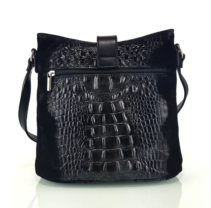 Skórzana czarna torebka SS7