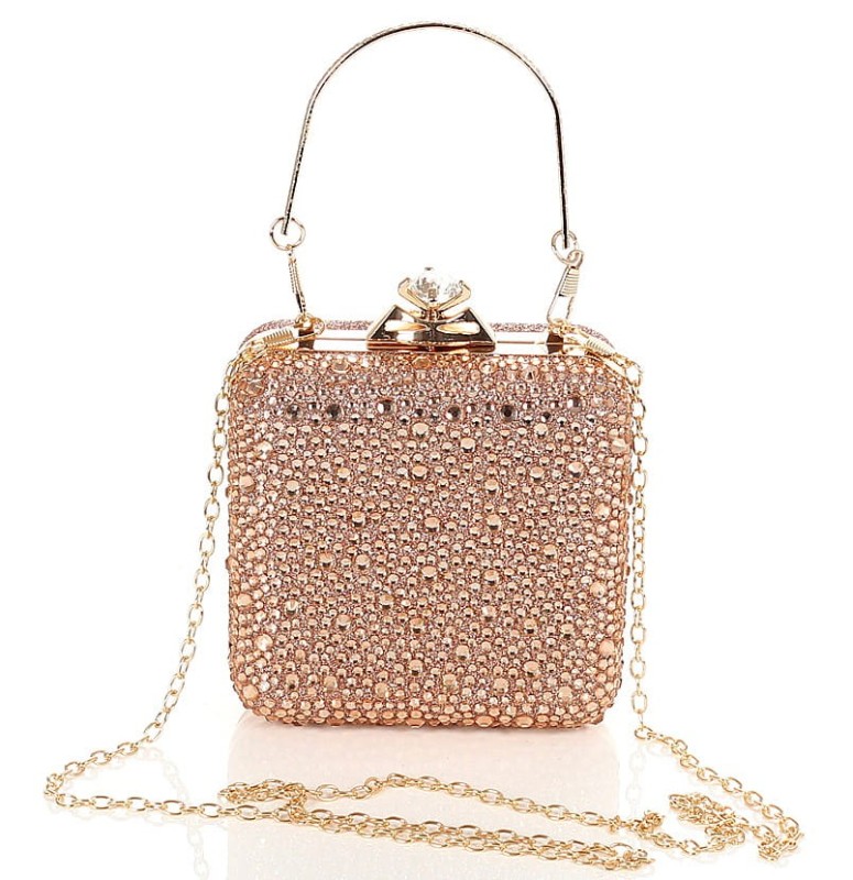 łososiowa torebka wizytowa Kopertówka PUZDERKO