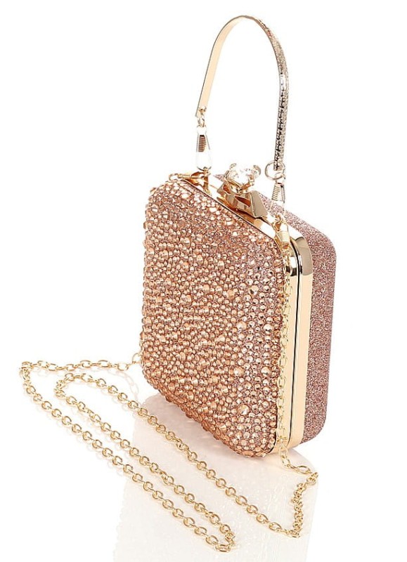 łososiowa torebka wizytowa Kopertówka PUZDERKO