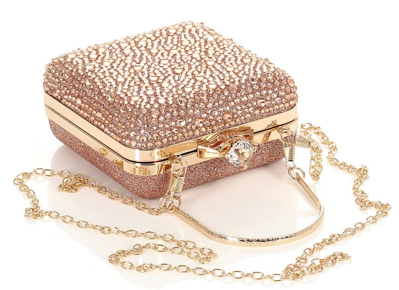 łososiowa torebka wizytowa Kopertówka PUZDERKO