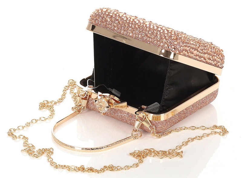 łososiowa torebka wizytowa Kopertówka PUZDERKO