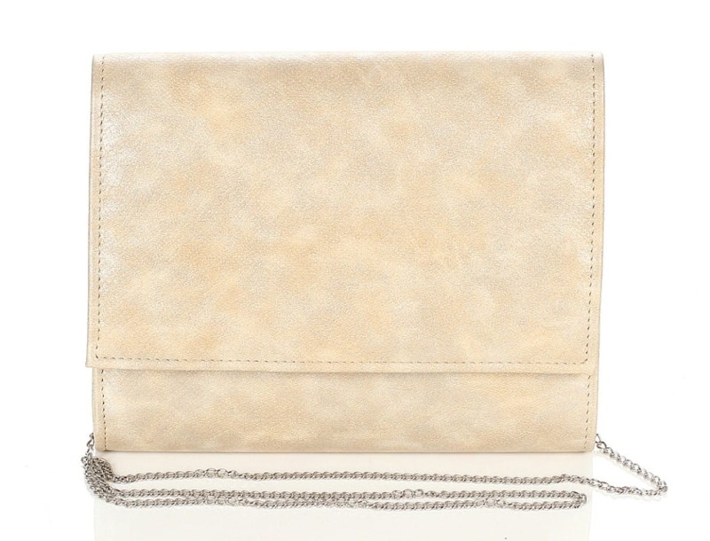 Salvare Świetna beżowa kopertówka na łańcuszku