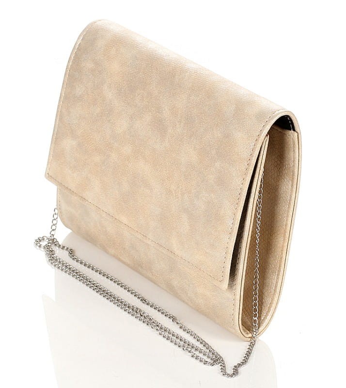 Salvare Świetna beżowa kopertówka na łańcuszku