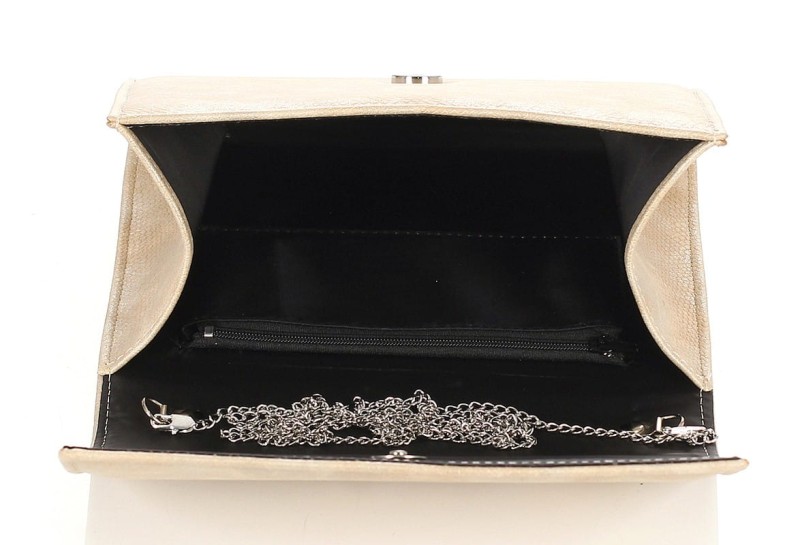 Salvare Świetna beżowa kopertówka na łańcuszku