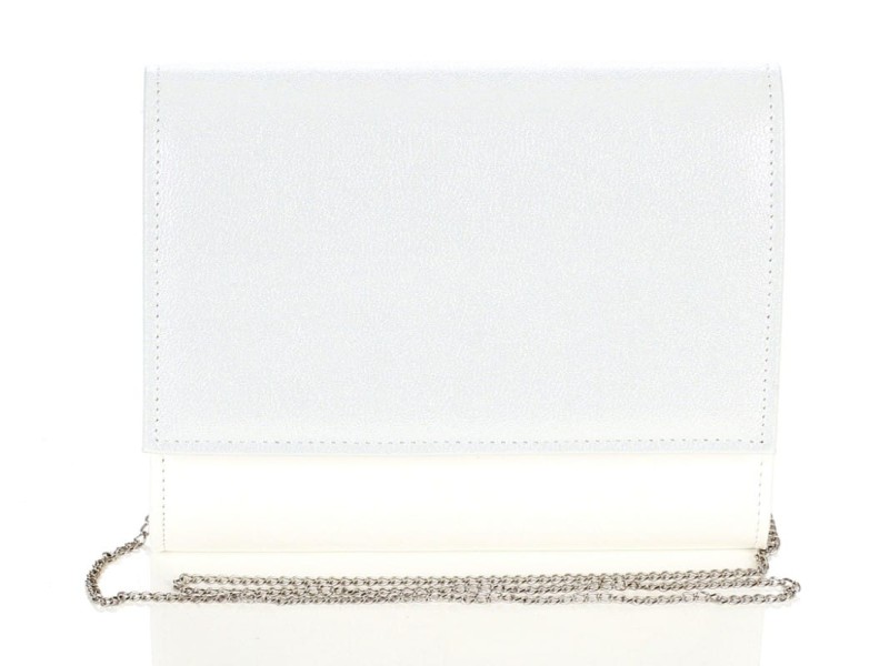 Salvare Świetna kopertówka na łańcuszku Biały + Srebro
