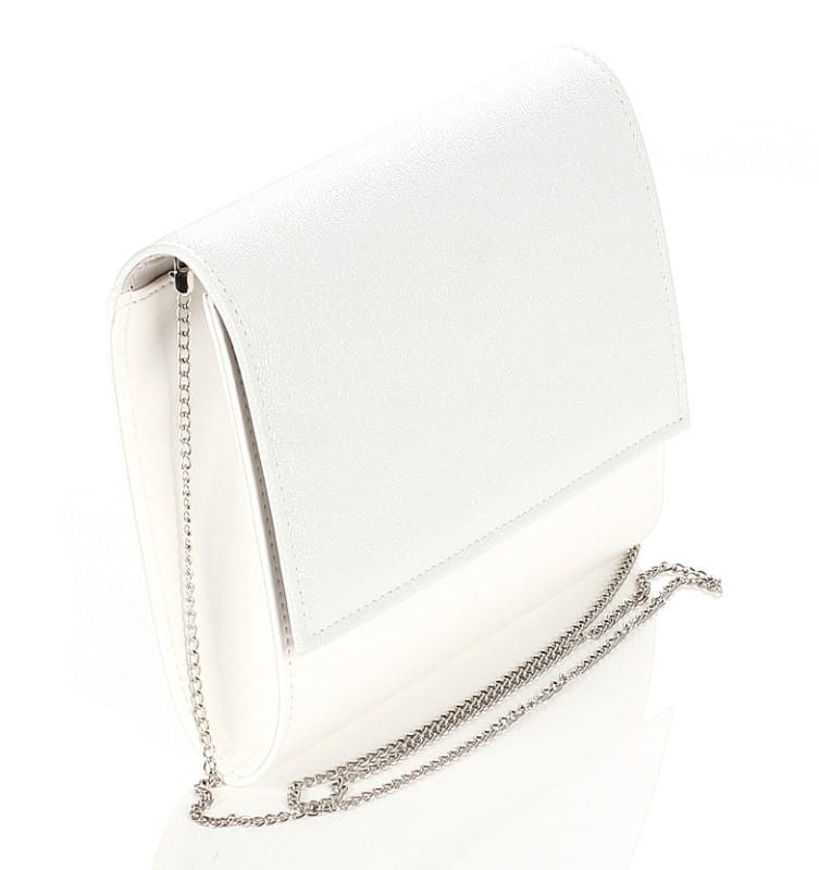 Salvare Świetna kopertówka na łańcuszku Biały + Srebro