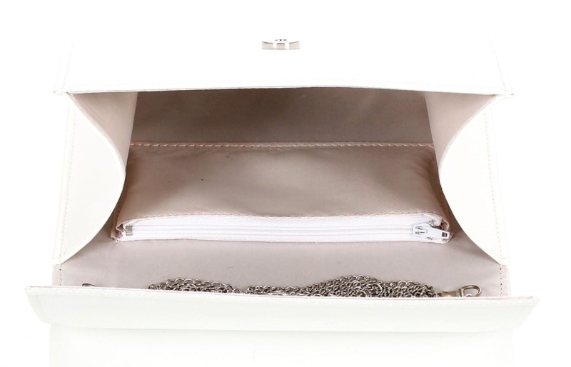 Salvare Świetna kopertówka na łańcuszku Biały + Srebro