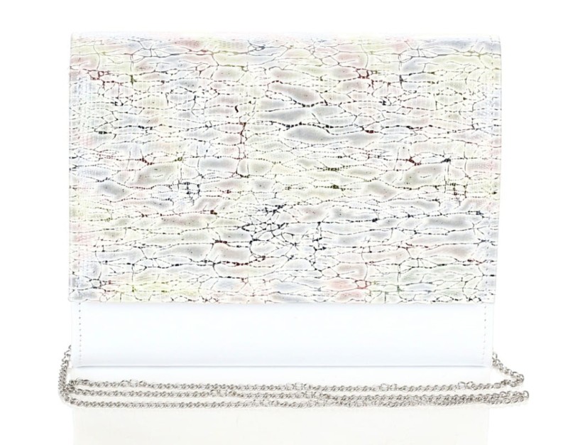 Salvare Świetna kopertówka na łańcuszku Lakier Biały