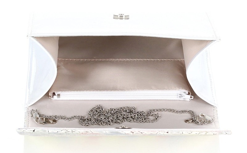 Salvare Świetna kopertówka na łańcuszku Lakier Biały