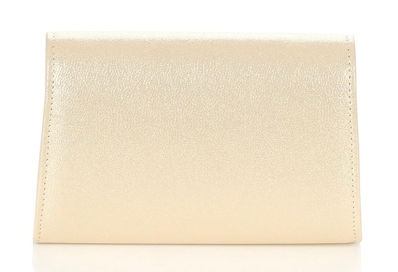 Salvare Zjawiskowa złota torebka kopertówka na łańcuszku