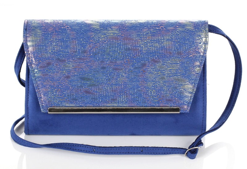 SALVARE Niebieska torebka kopertówka na pasku