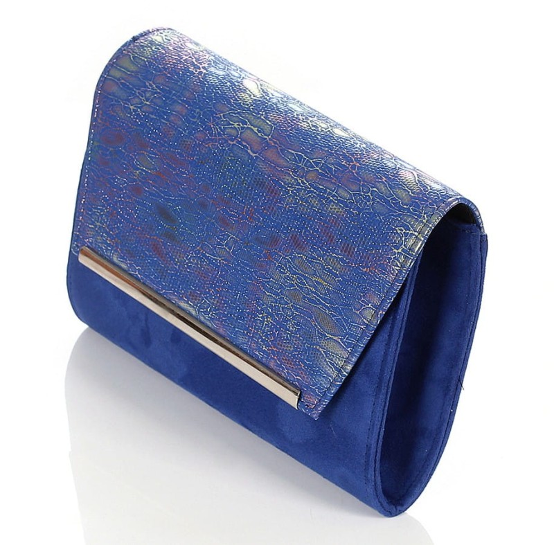 SALVARE Niebieska torebka kopertówka na pasku