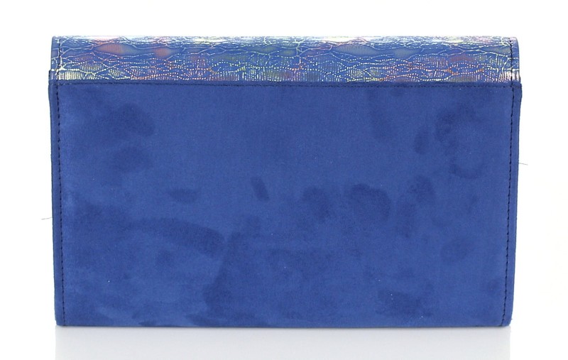 SALVARE Niebieska torebka kopertówka na pasku