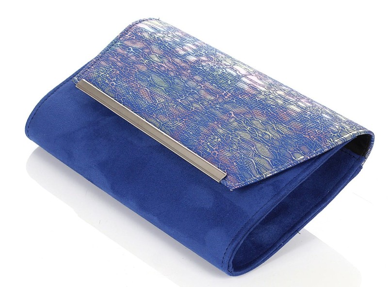 SALVARE Niebieska torebka kopertówka na pasku