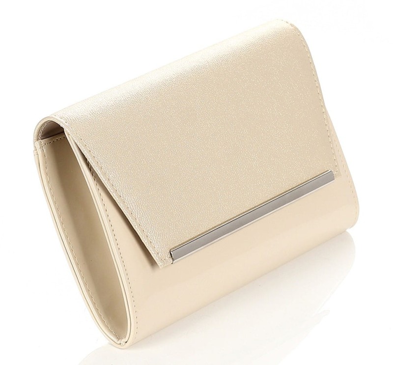 Duża beżowa torebka kopertówka na pasku