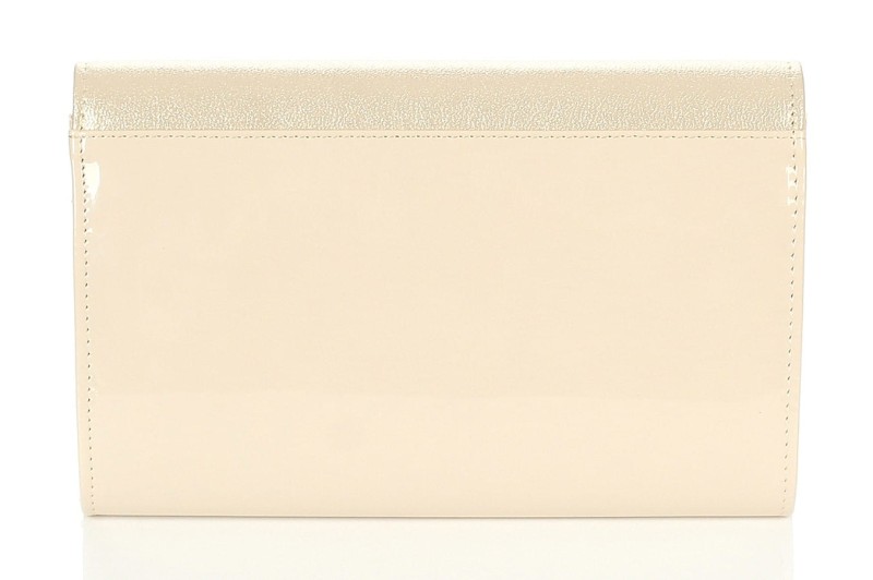 Duża beżowa torebka kopertówka na pasku